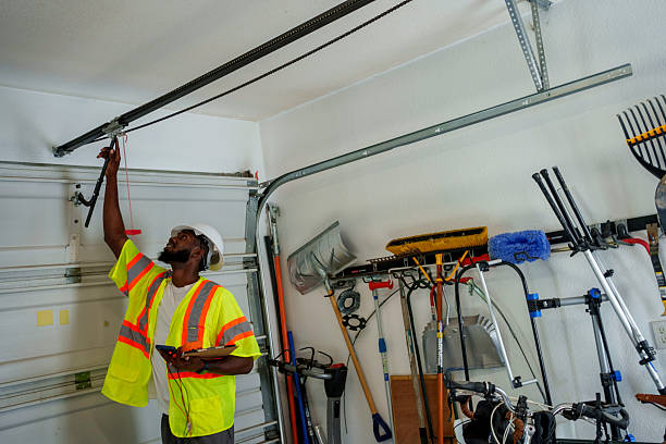 Professional Garage Door Panel Replacement technician working in Astor, FL
